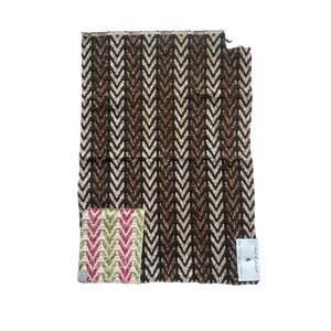 Bassett McNab "Chenille Chevron" velour textured upholstery fabric vintage 18x24